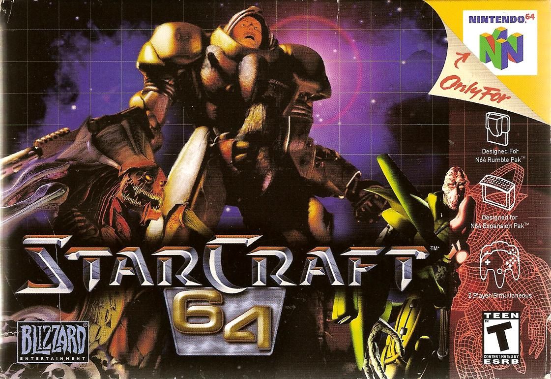 Starcraft 64 box art for Nintendo 64
